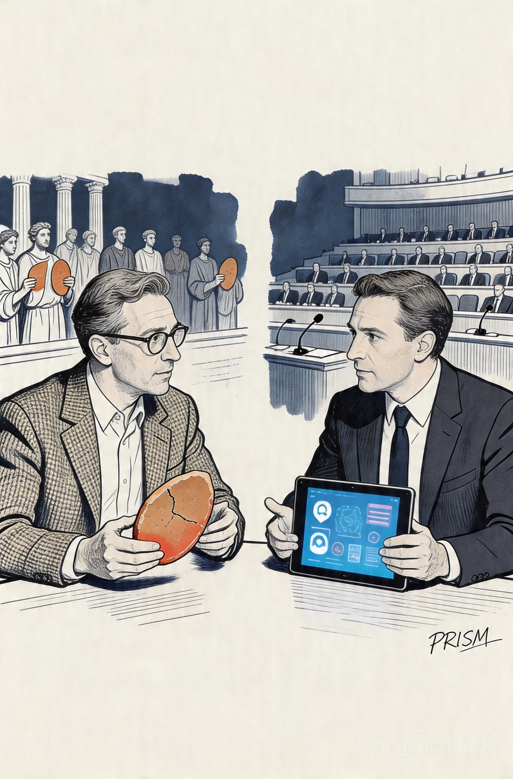 Vincent Azoulay et Erwan Balanant analysent l'ostracisme antique pour renforcer la protection de notre État.