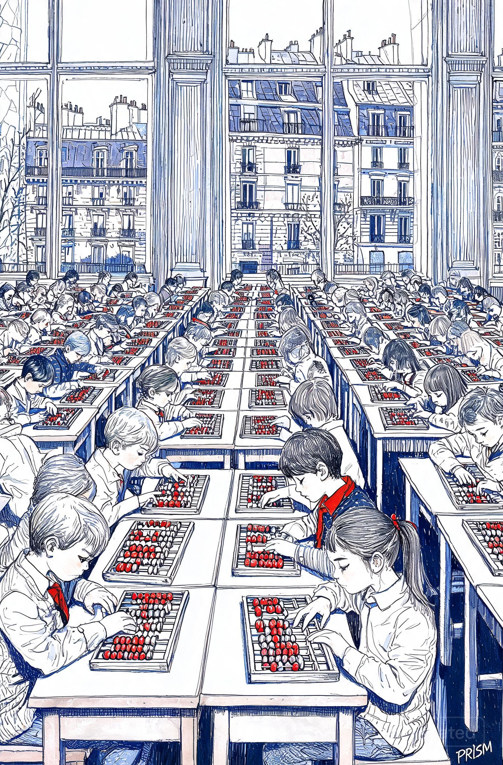 Cent vingt élèves parisiens s'affrontent au calcul mental pour tester leurs capacités cognitives exceptionnelles.