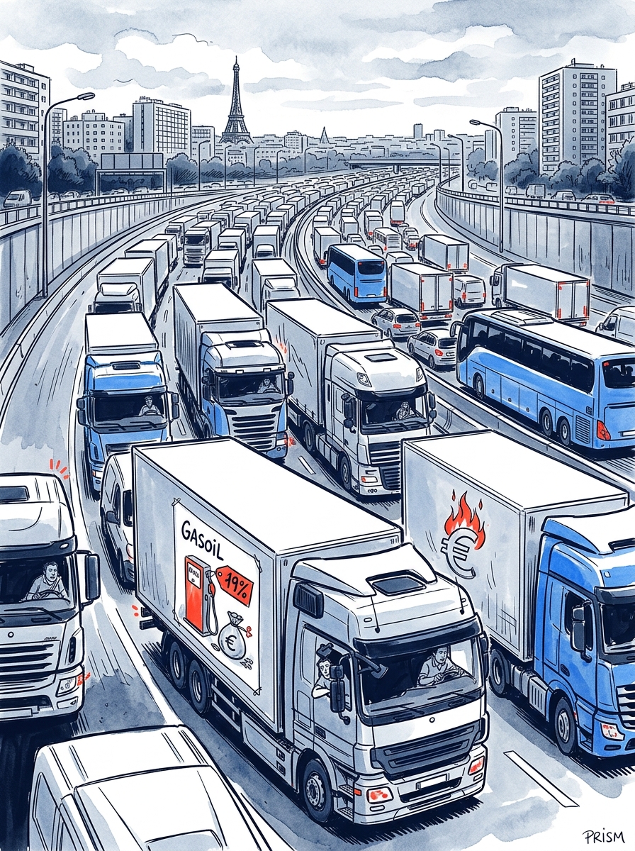 Les transporteurs routiers manifestent à Paris pour exiger des aides accrues face à l'inflation énergétique