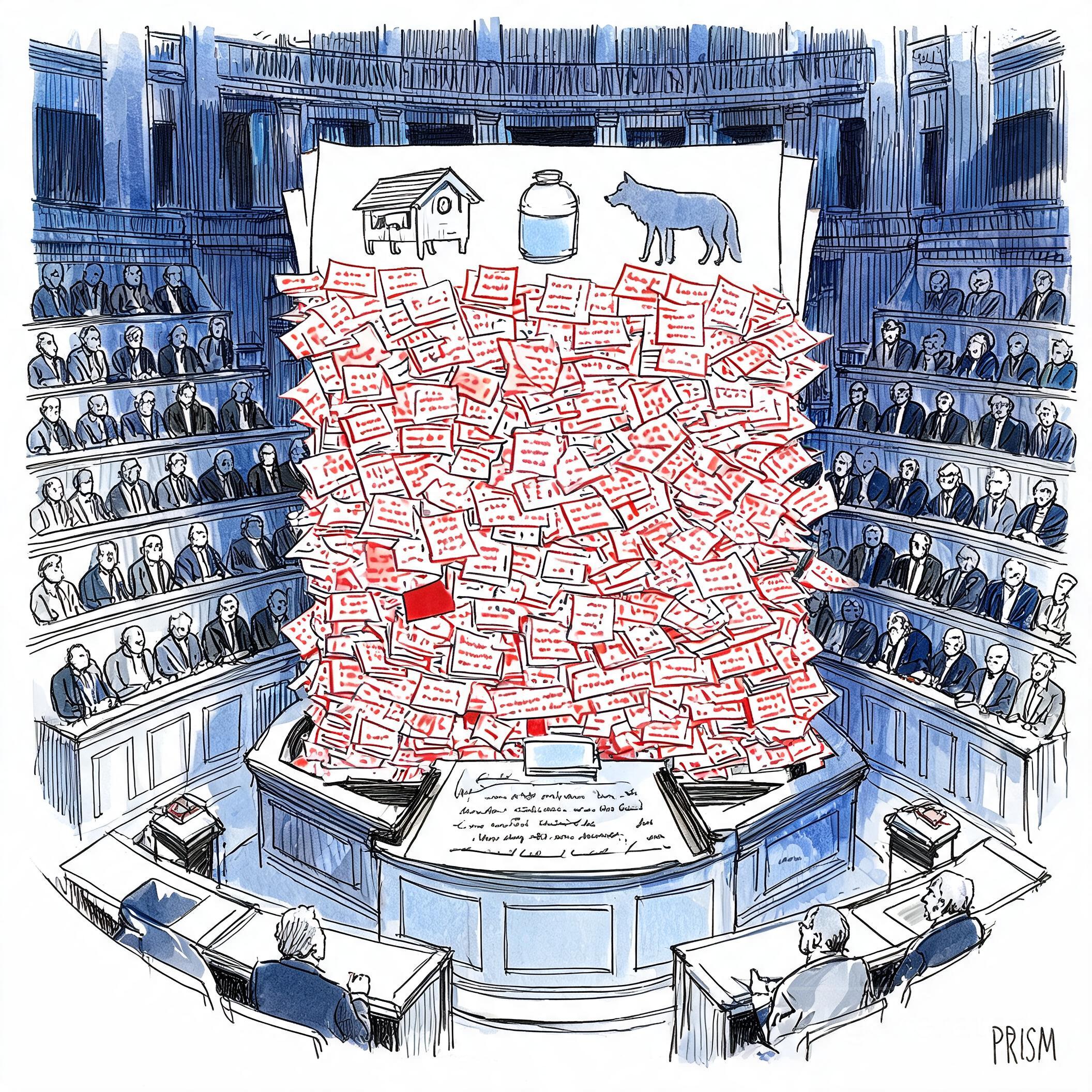 Loi d'urgence agricole simplifie autorisations et assouplit règles loup, entraînant 2200 amendements avant vote final.