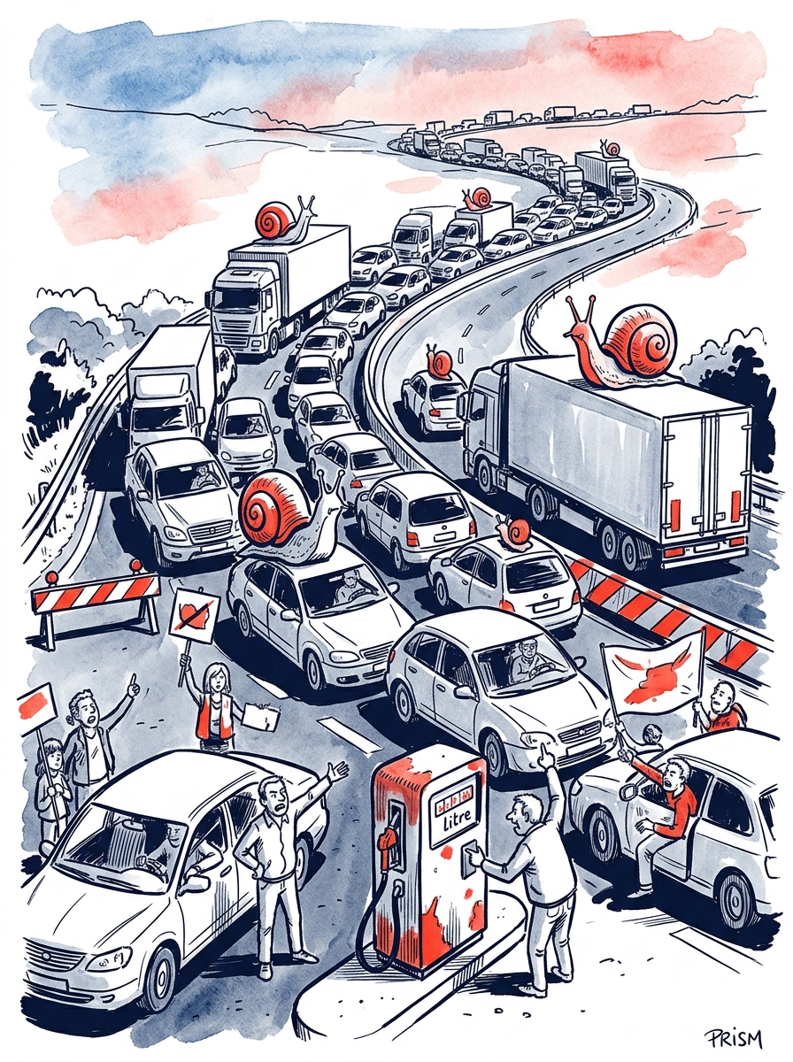 Le gazole atteint le record historique de 2,24 euros provoquant des blocages routiers massifs en France