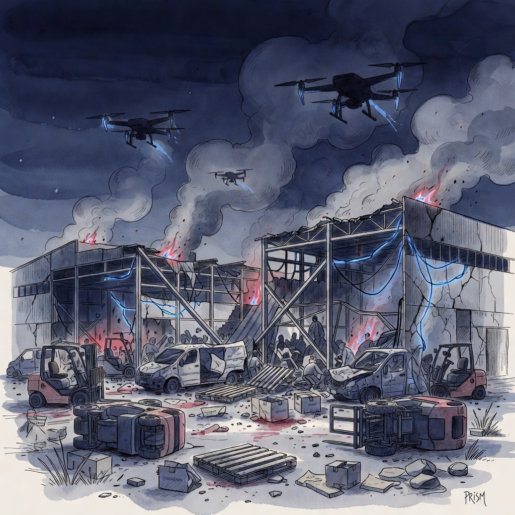 Des drones ukrainiens frappent deux centres logistiques du géant russe Wildberries, faisant au moins huit morts.