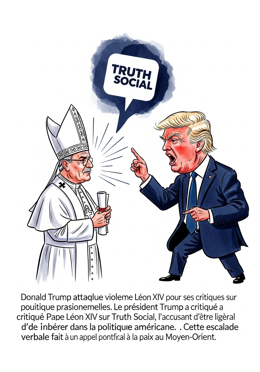 Donald Trump attaque violemment le pape Léon XIV pour ses critiques sur sa politique présidentielle