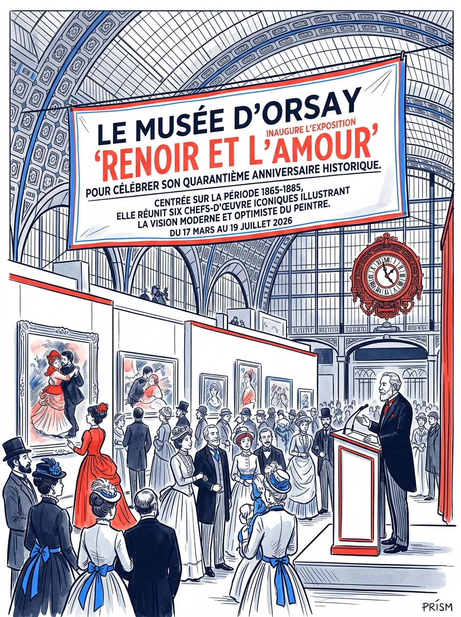 Le Musée d'Orsay célèbre ses 40 ans avec l'exposition Renoir et l'amour valorisant l'esthétique du bonheur