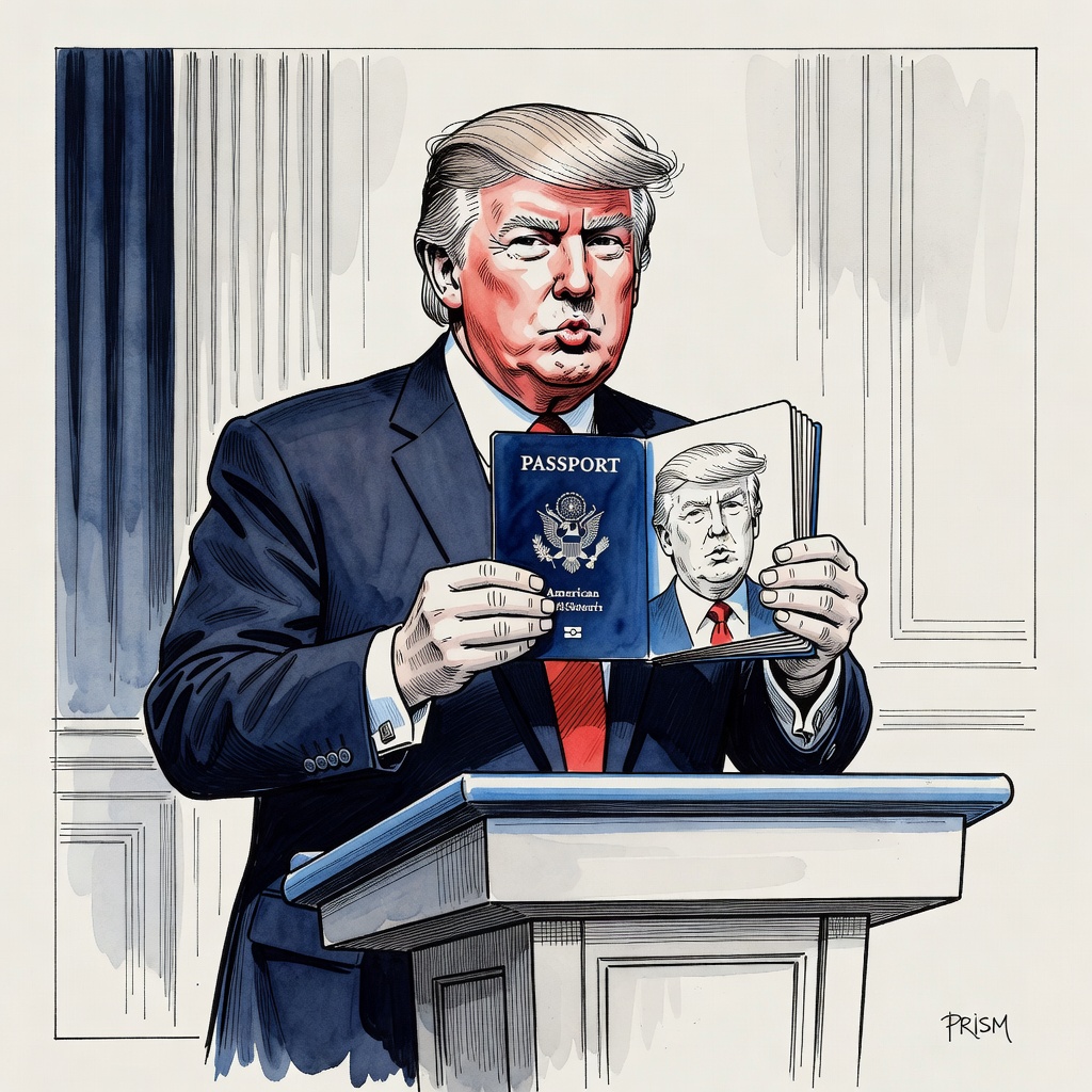 Donald Trump dévoile une édition limitée du passeport américain avec sa photo, une première dans l'histoire des Etats-Unis
