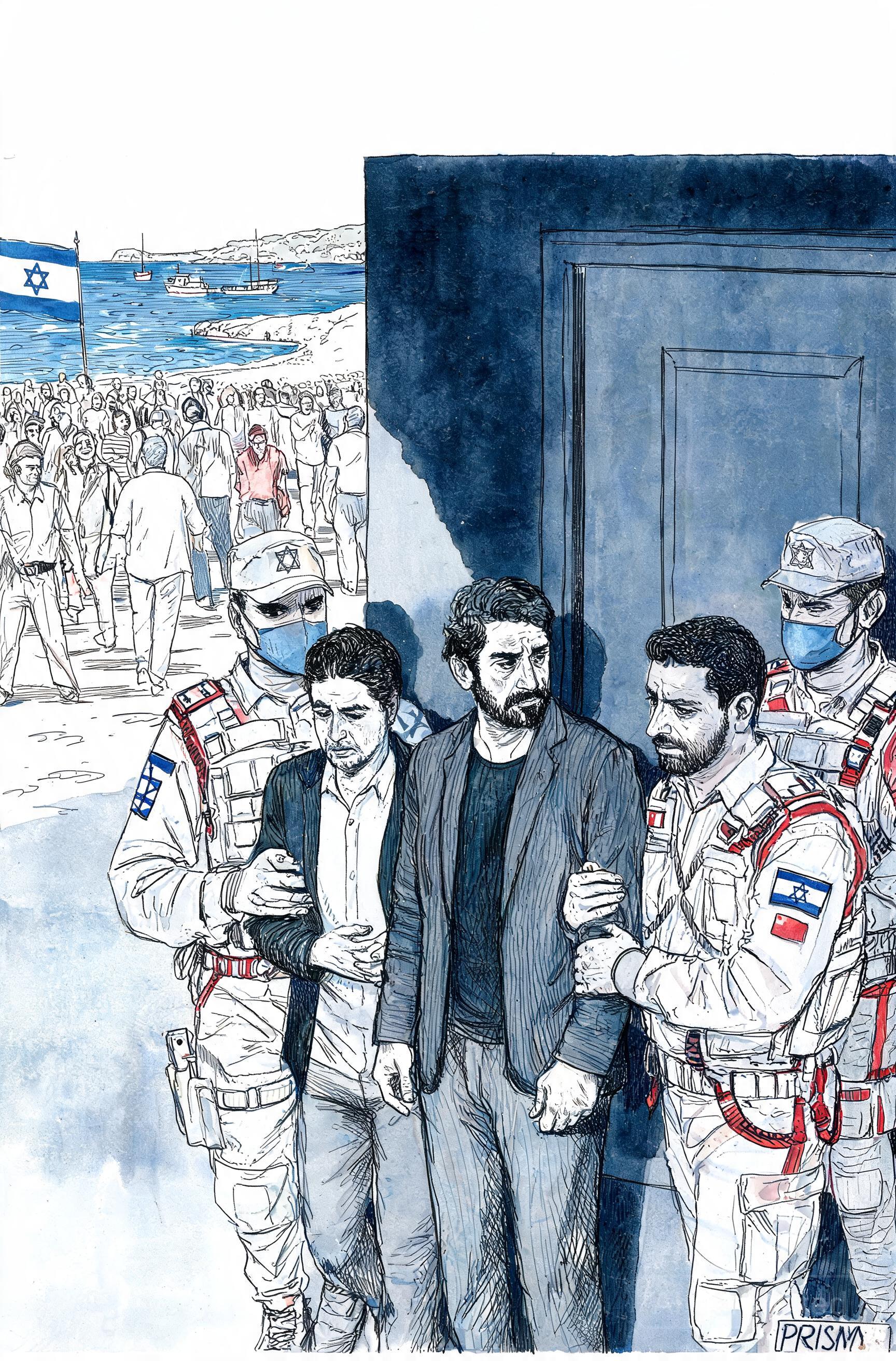 Deux militants de la flottille pour Gaza transférés en Israël pour interrogatoire après leur interception
