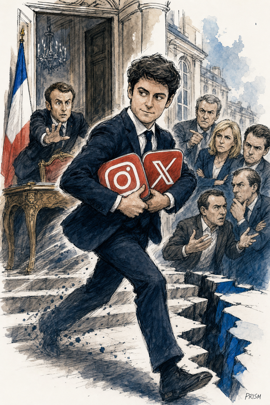 Attal s'empare des comptes Macron : une manœuvre controversée pour lancer sa présidentielle 2027