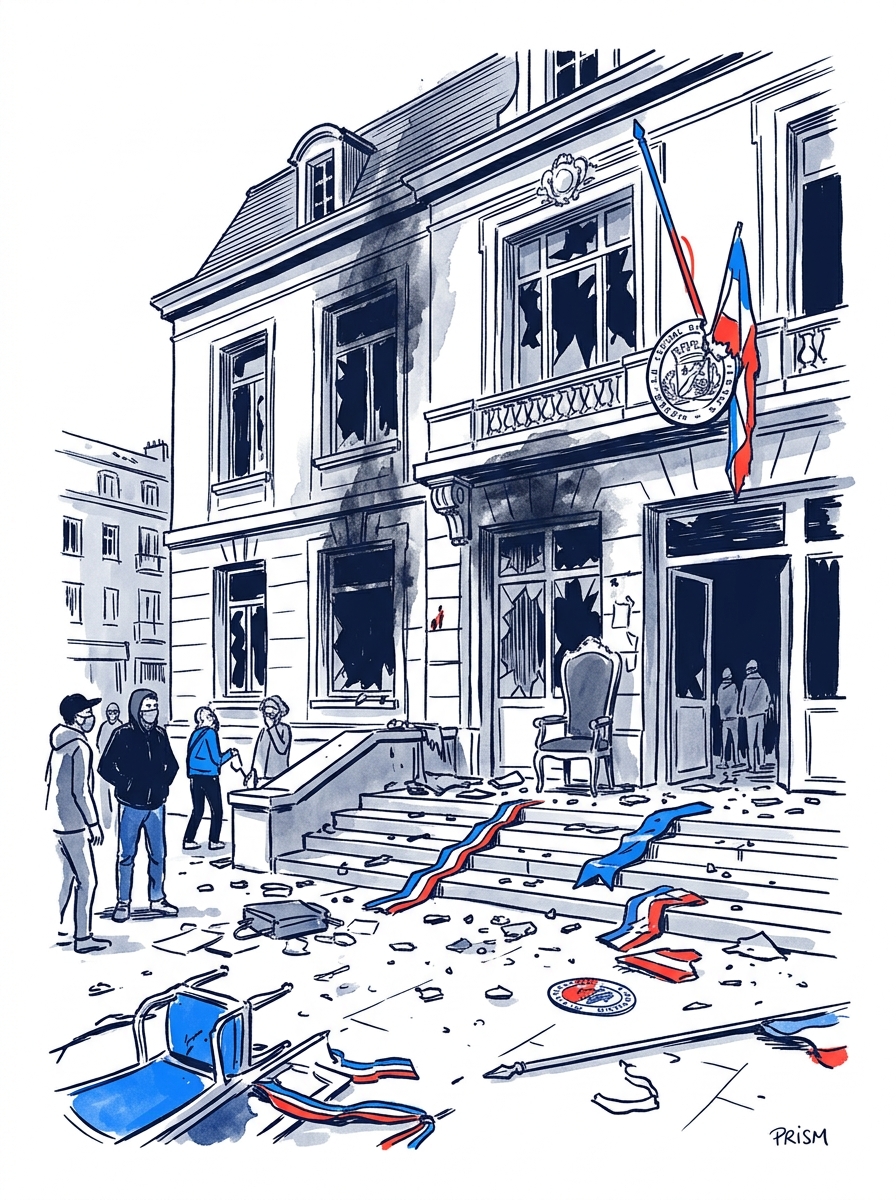 La mairie de Fresnes saccagée par des individus masqués avant l'installation du nouveau maire LR