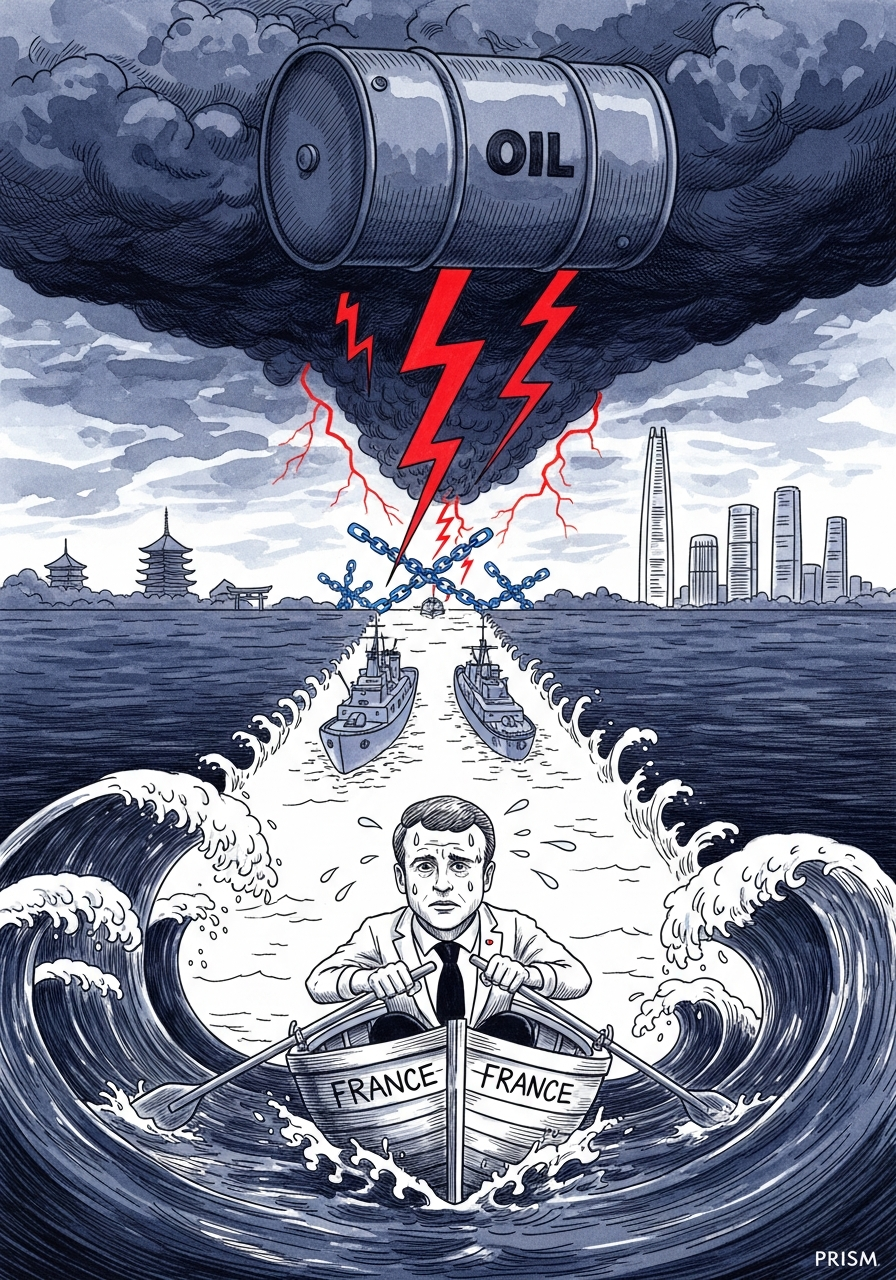 Emmanuel Macron entame une tournée au Japon et en Corée sous la menace d'une crise énergétique mondiale.
