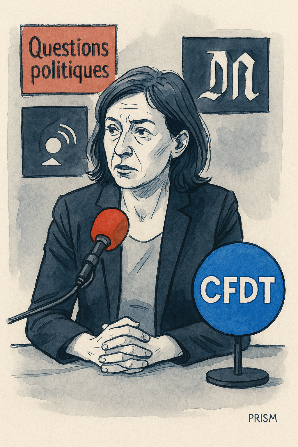 Marylise Léon participe à l'émission Questions politiques, offrant une tribune médiatique majeure à la CFDT.