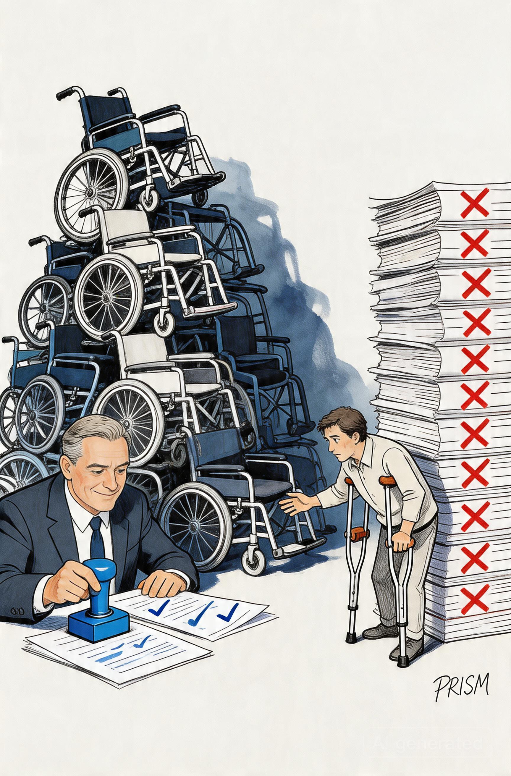 L'Assurance maladie rembourse intégralement 186 000 fauteuils roulants mais des rejets administratifs bloquent certains usagers.
