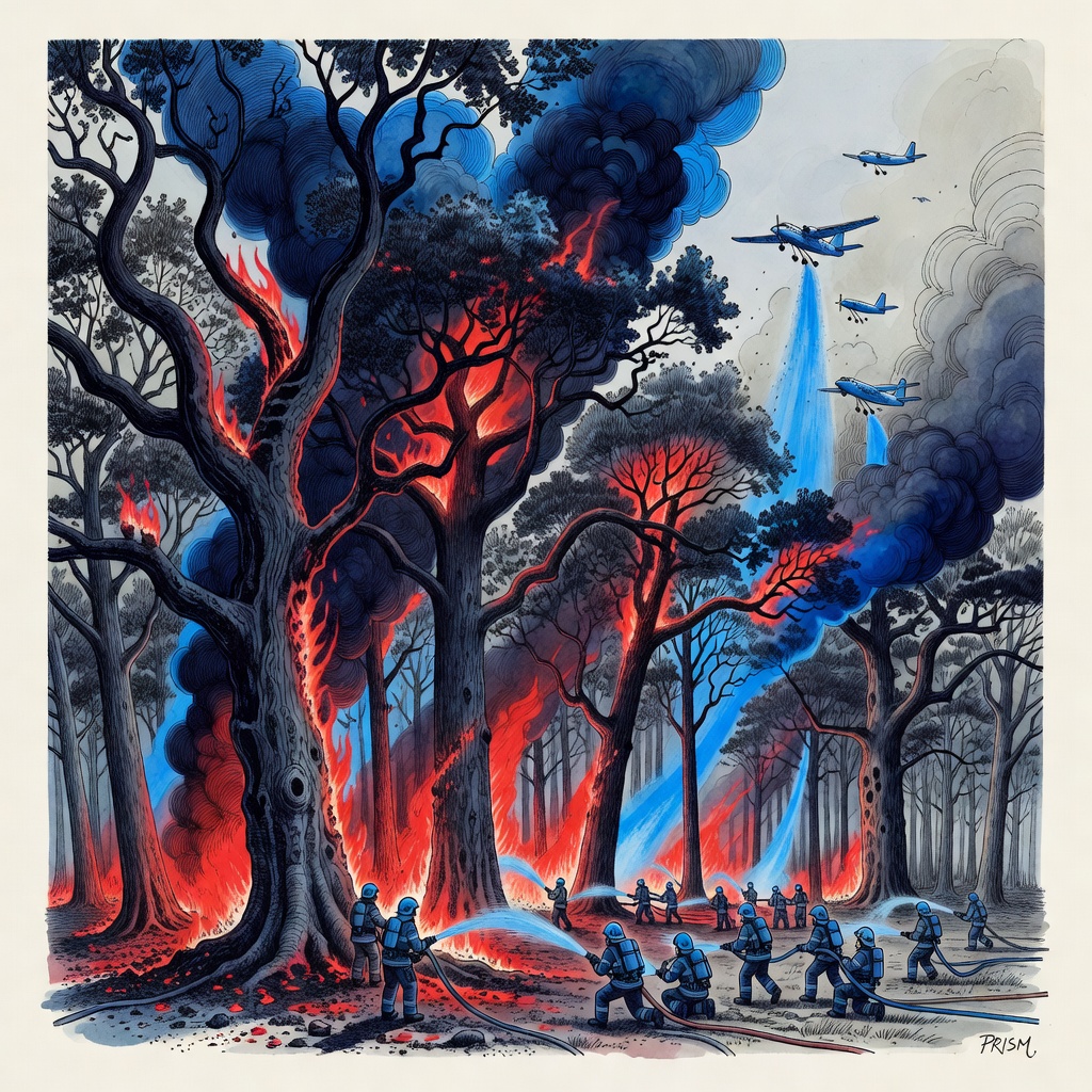 France: la forêt de Fontainebleau face à un incendie d'une «ampleur exceptionnelle»