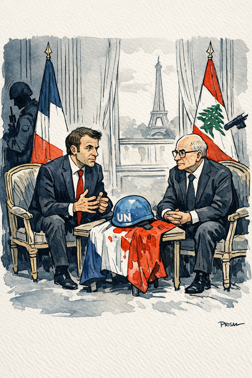Macron reçoit Nawaf Salam à Paris pour consolider le cessez-le-feu après la mort d'un Casque bleu
