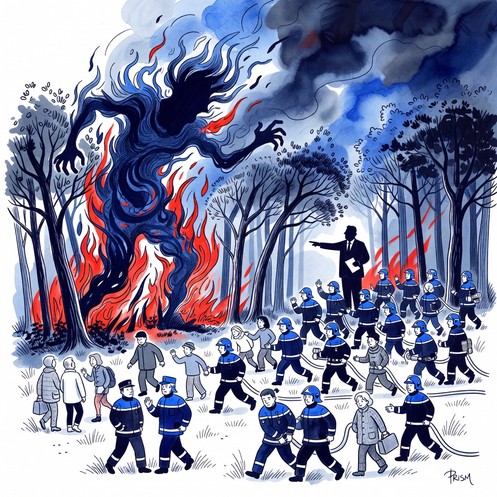 Un incendie en forêt de Fontainebleau brûle 2 000 hectares et force l'évacuation de 800 personnes.