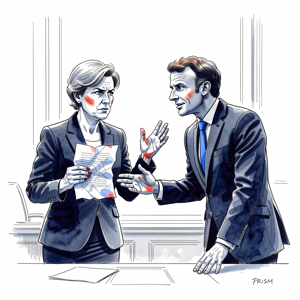 La ministre Monique Barbut présente sa démission, mais Emmanuel Macron la convainc de rester.