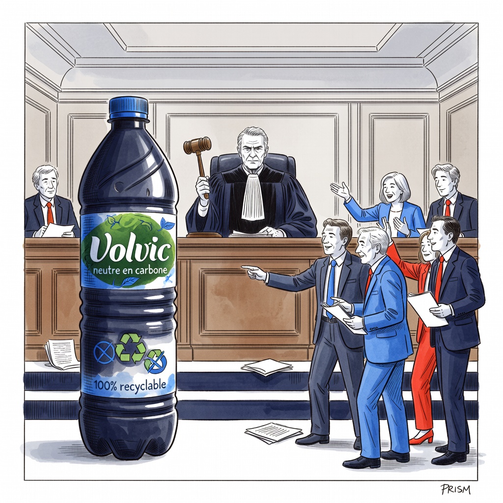 Le tribunal judiciaire de Paris condamne Volvic pour pratiques commerciales trompeuses sur ses allégations environnementales.