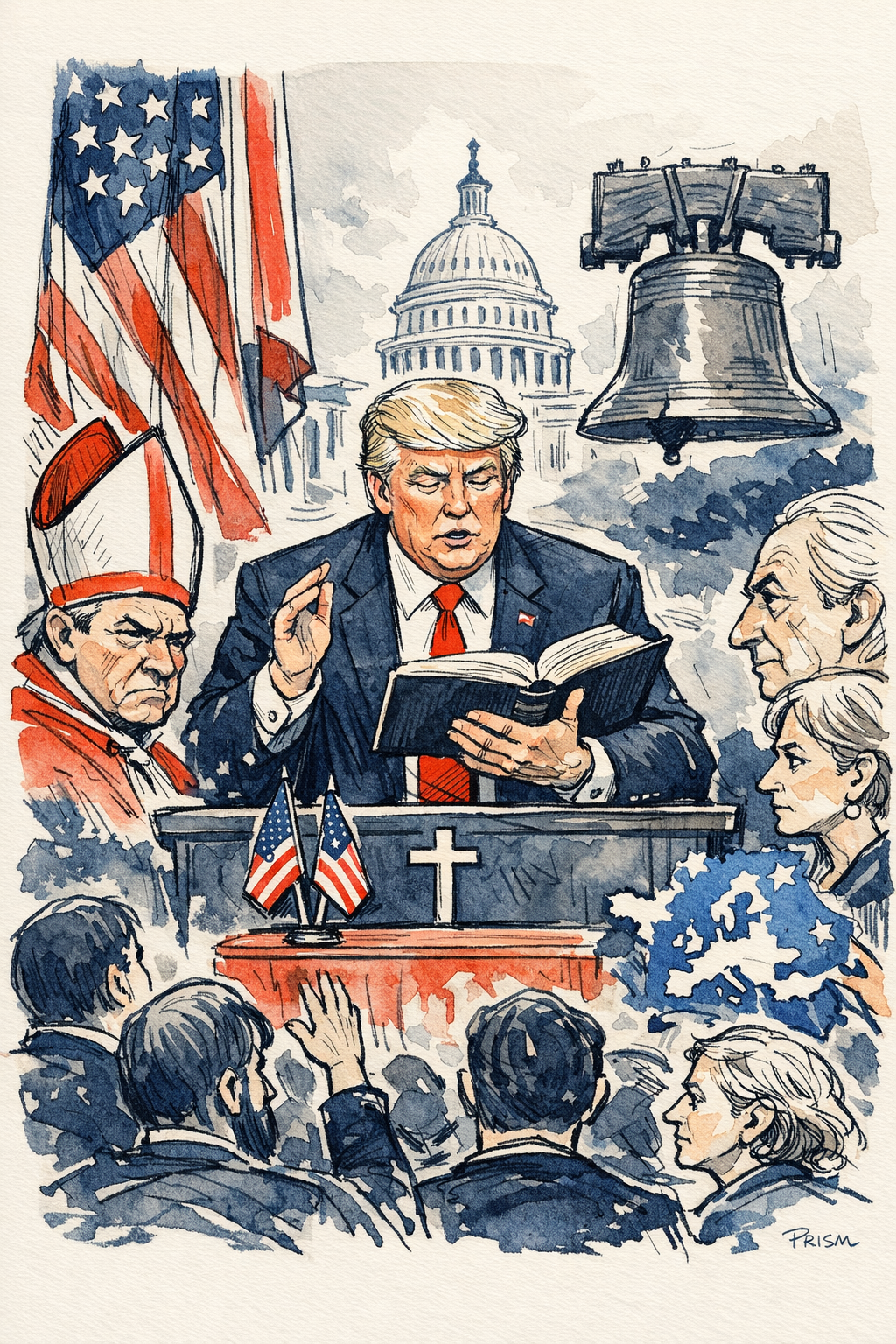 Donald Trump participe à une lecture publique de la Bible pour reconquérir l'électorat chrétien américain