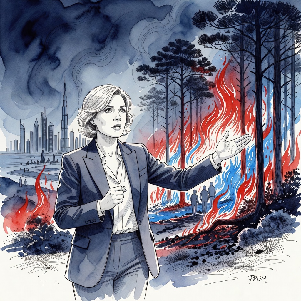 Élodie Gossuin décrit une vision apocalyptique des Landes en feu après son retour de Dubaï.