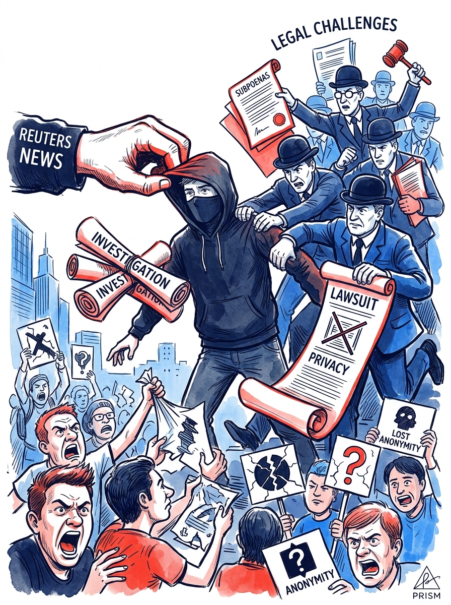 L'agence Reuters identifie Banksy comme Robin Gunningham provoquant une bataille juridique et l'indignation mondiale des fans.