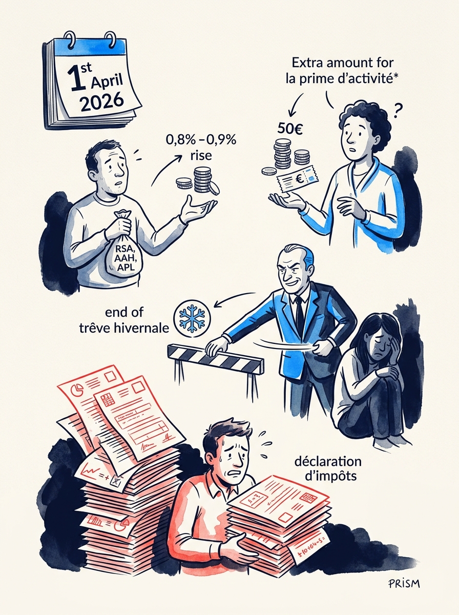 Allocations, prime d’activité, déclaration d’impôt… Tout ce qui change au 1er avril 2026