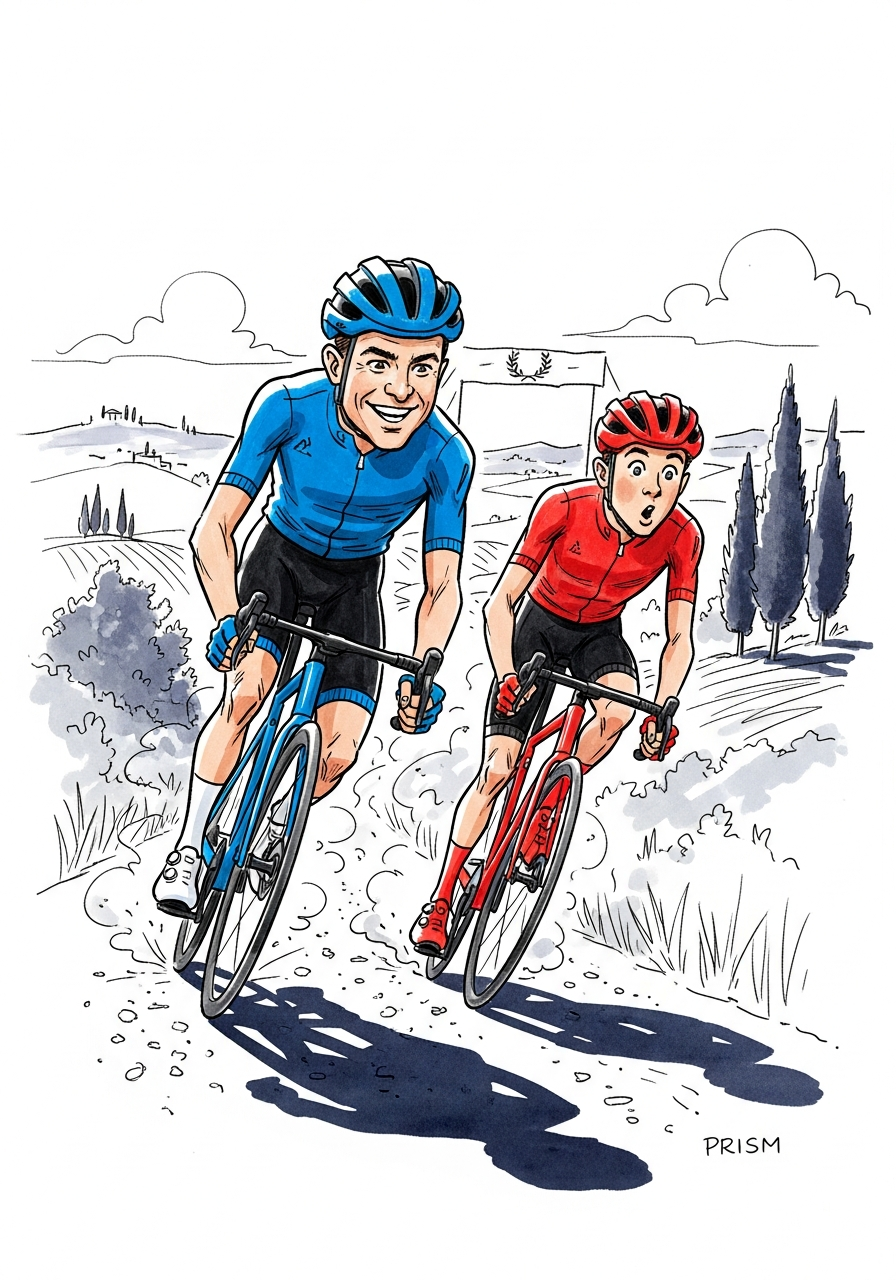 Paul Seixas termine deuxième des Strade Bianche derrière Tadej Pogacar, qui remporte sa troisième victoire consécutive.