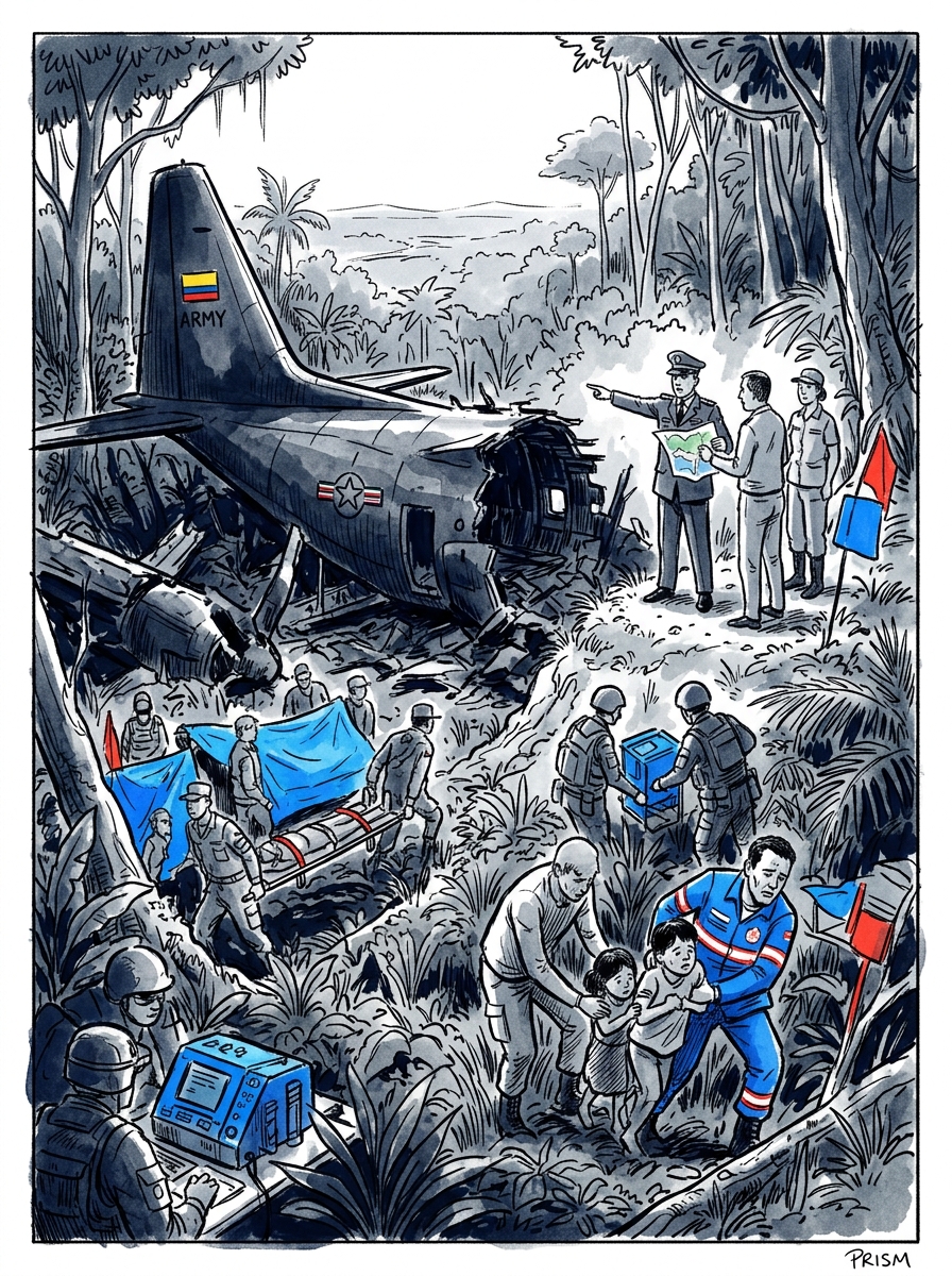 Colombie : près de 80 morts après le crash d’un avion militaire