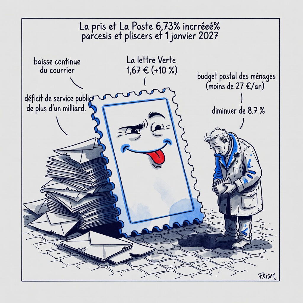 La Poste annonce une hausse de 6,73% du prix des timbres et des colis au 1er janvier 2027