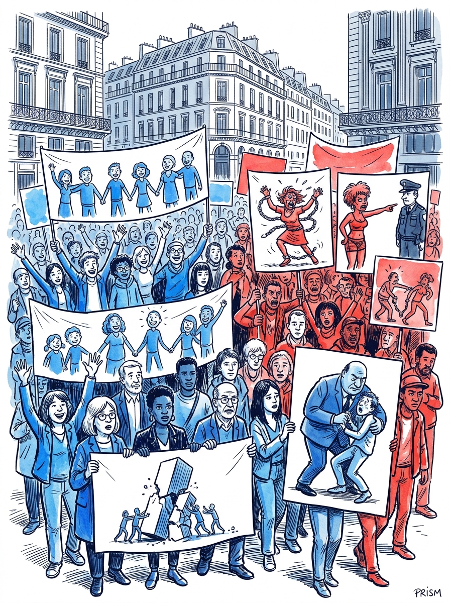 Dix ans après la loi de 2016, 500 manifestants réclament l'abolition de la prostitution à Paris