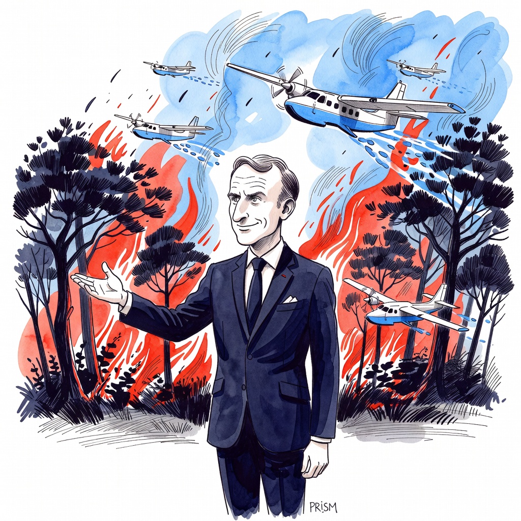 Macron répond aux critiques sur les Canadair en affirmant leur relance depuis 2017.