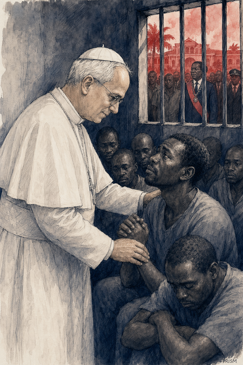 Le pape Léon XIV console les détenus de Bata en Guinée équatoriale lors d'une visite historique