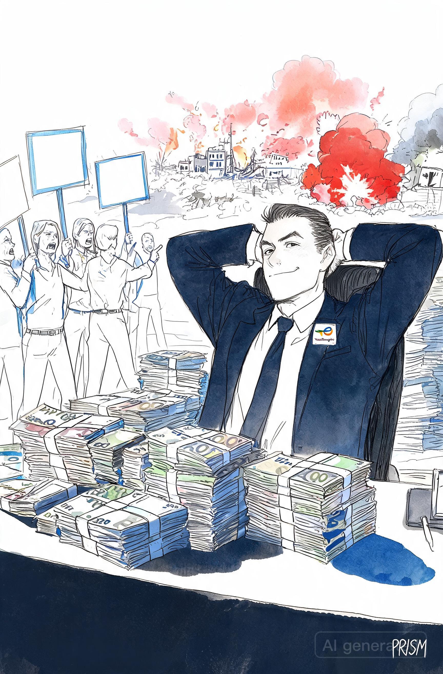 TotalEnergies engrange 5,8 milliards d'euros et ravive les appels politiques à taxer ses superprofits records.