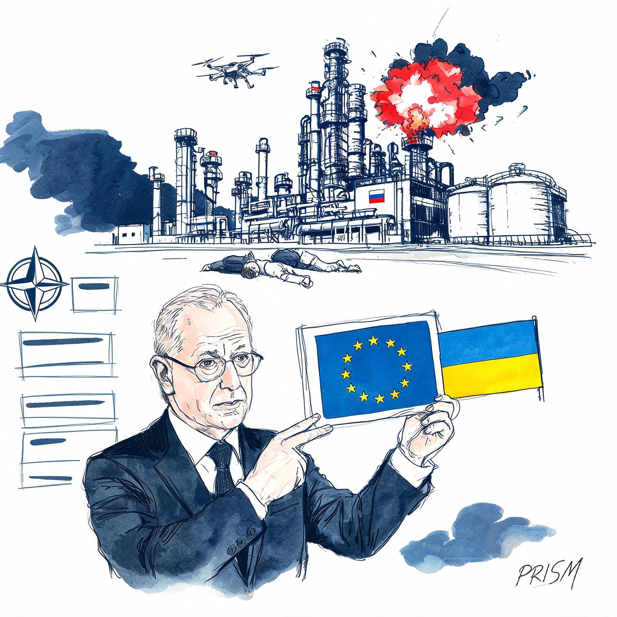 Frappe ukrainienne sur raffinerie russe 800 km: deux morts, Kiev revendique, Allemagne offre statut associé UE