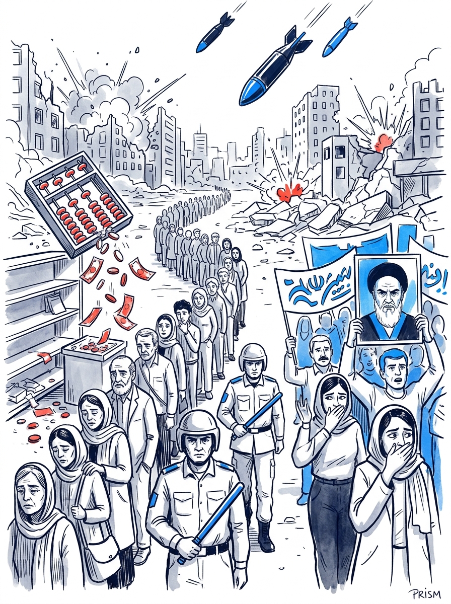 Téhéran sous les bombes : la population iranienne oscille entre peur, répression et incertitude économique totale