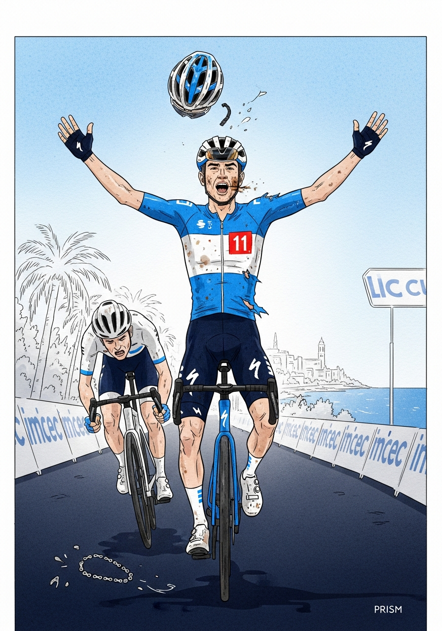 Tadej Pogacar remporte Milan-San Remo 2026 malgré une chute et s'approche du Grand Chelem cycliste