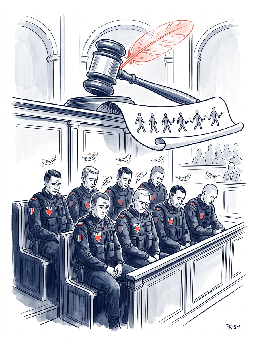 Neuf CRS condamnés à du sursis pour violences au Burger King, marquant un tournant judiciaire policier
