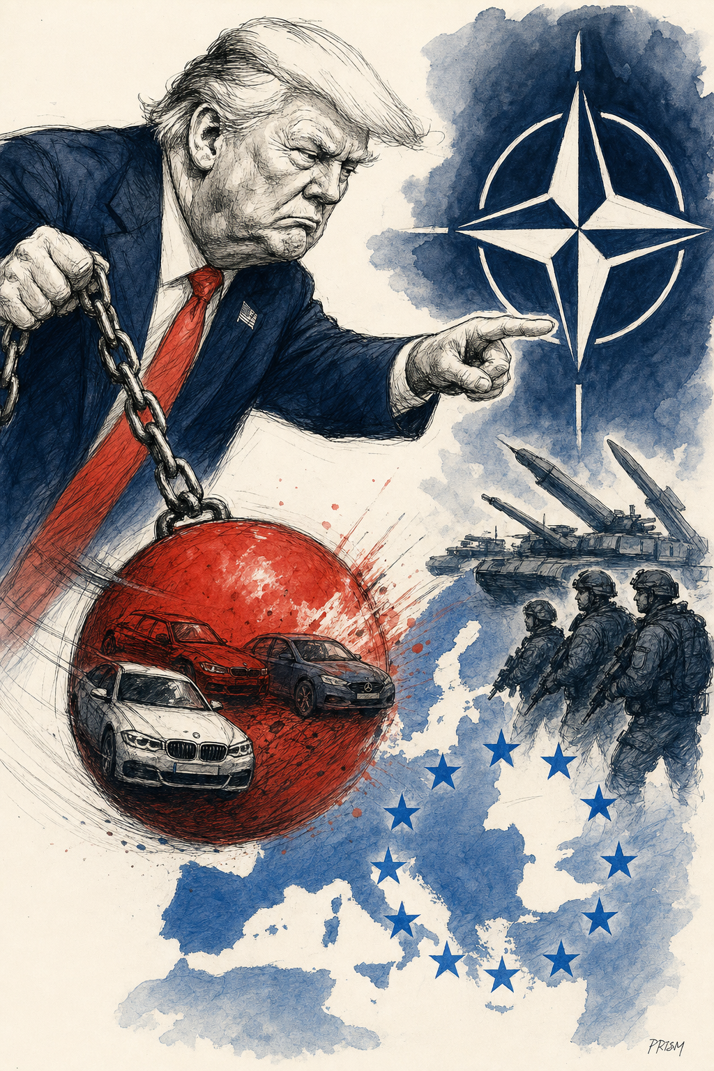 Donald Trump menace l'OTAN et impose 25% de droits de douane sur les véhicules européens