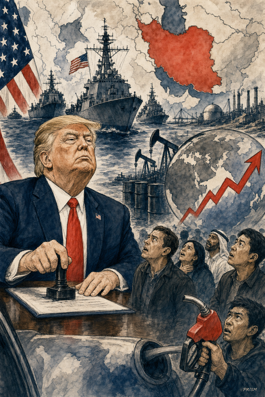 Trump annonce un blocus prolongé des ports iraniens, provoquant une flambée mondiale des prix pétroliers