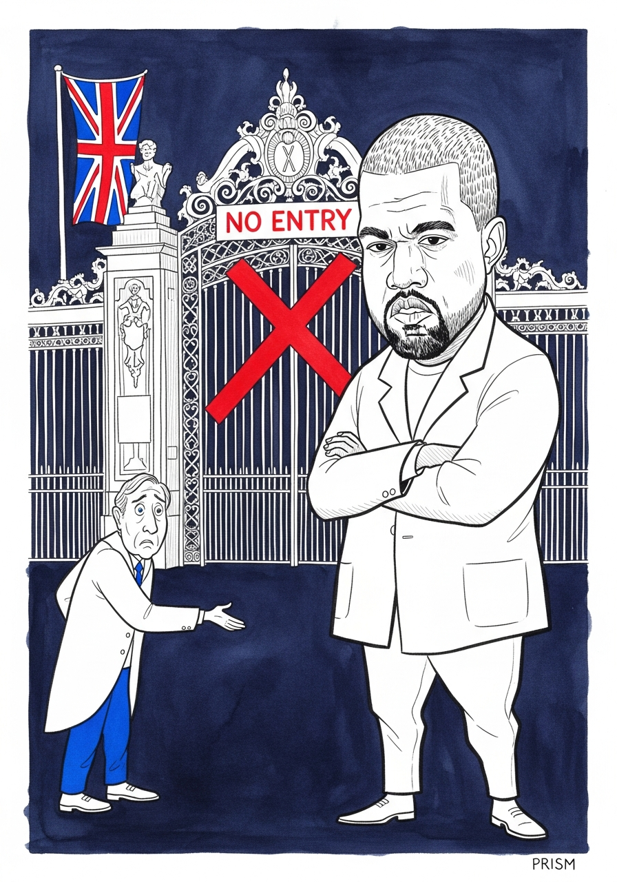 Kanye West interdit d'entrée au Royaume-Uni : le festival Wireless annulé malgré les appels au pardon.