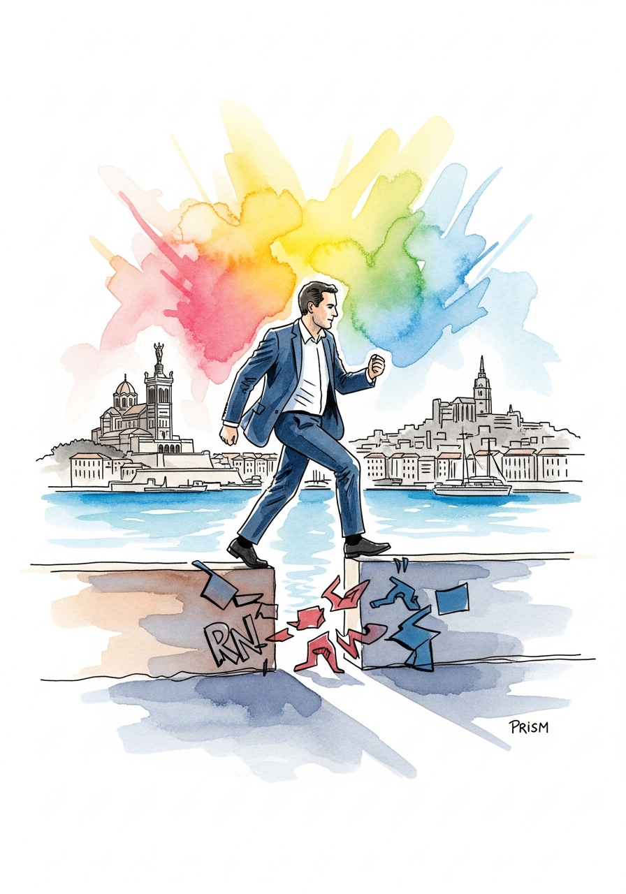 Benoît Payan réélu maire de Marseille avec 54,7% des voix, barrant la route au Rassemblement national.