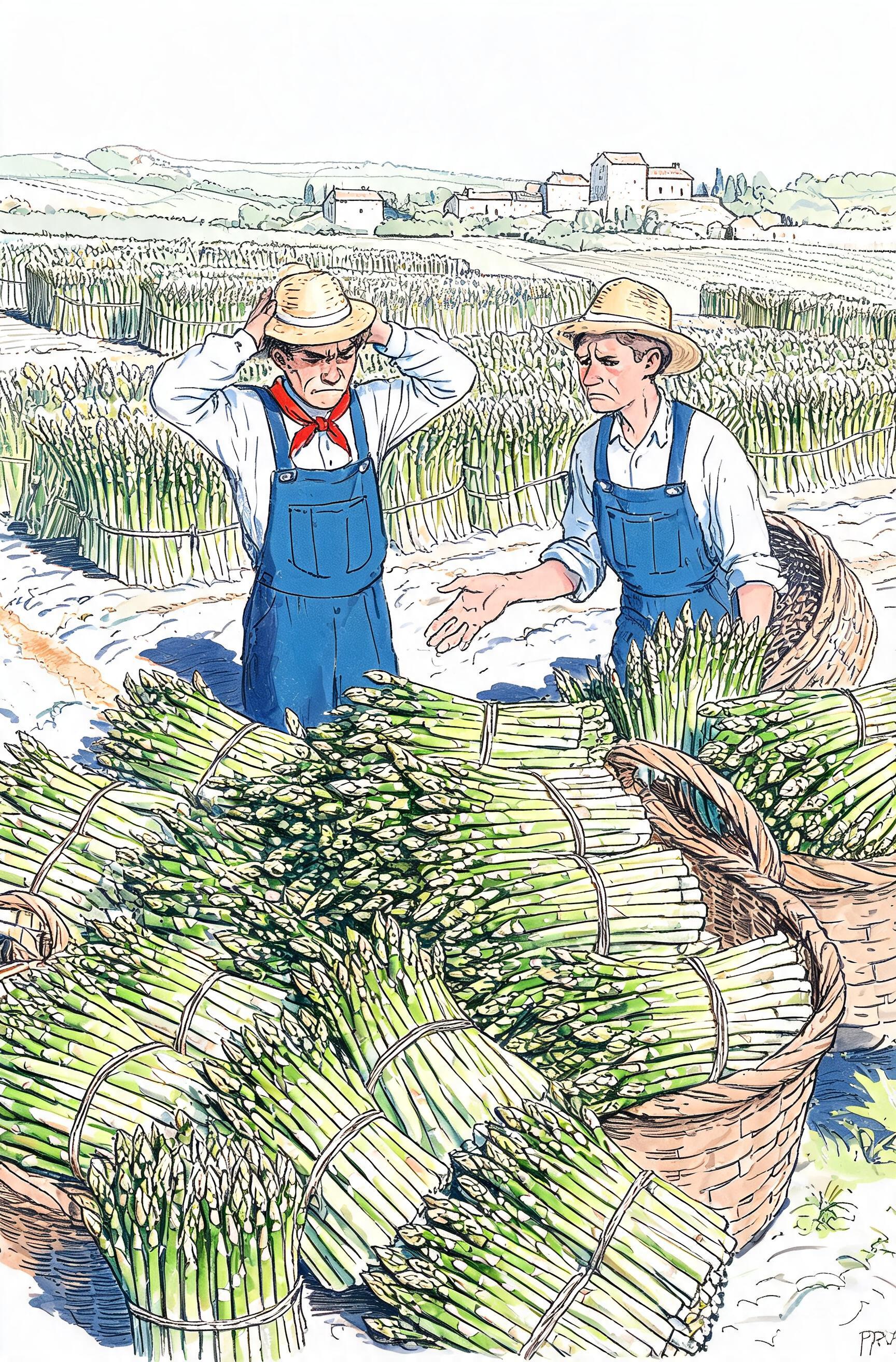 Surproduction d'asperges à Blaye : la chute des prix menace la rentabilité des producteurs locaux