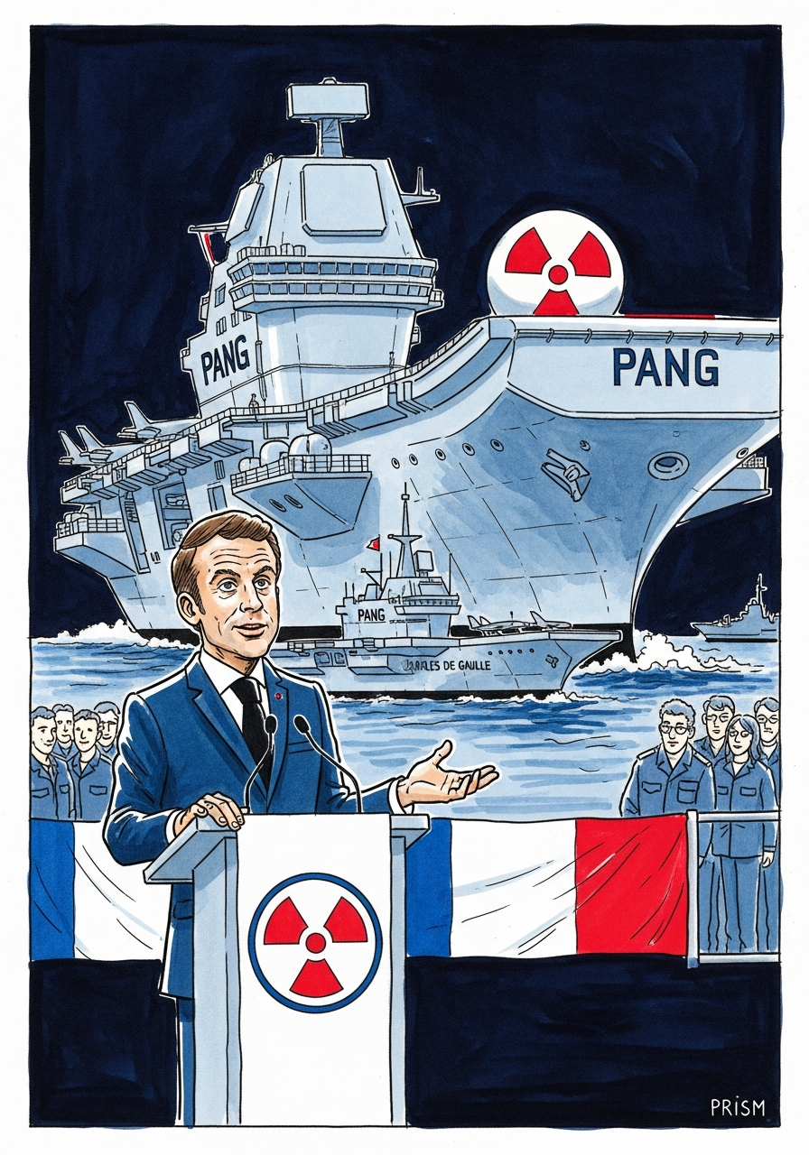 Emmanuel Macron dévoile le nom du futur porte-avions PANG à Indret pour une mise en service en 2038