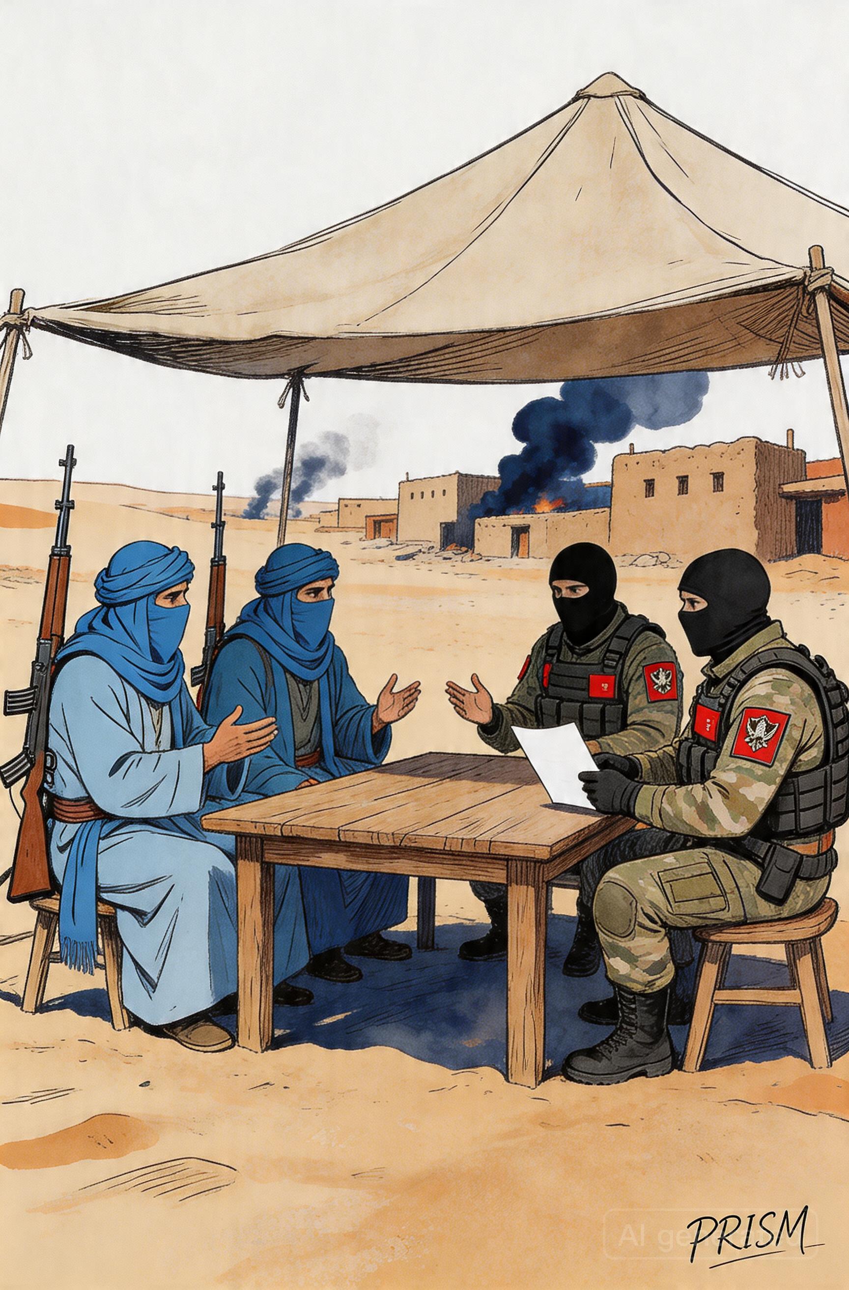 Rebelles touaregs et forces russes négocient un retrait de Kidal après des attaques djihadistes coordonnées