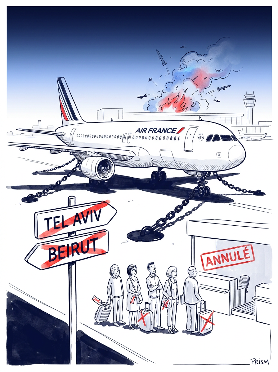 Air France prolonge la suspension de ses vols vers le Moyen-Orient jusqu'au 3 mai 2026 pour raisons sécuritaires.