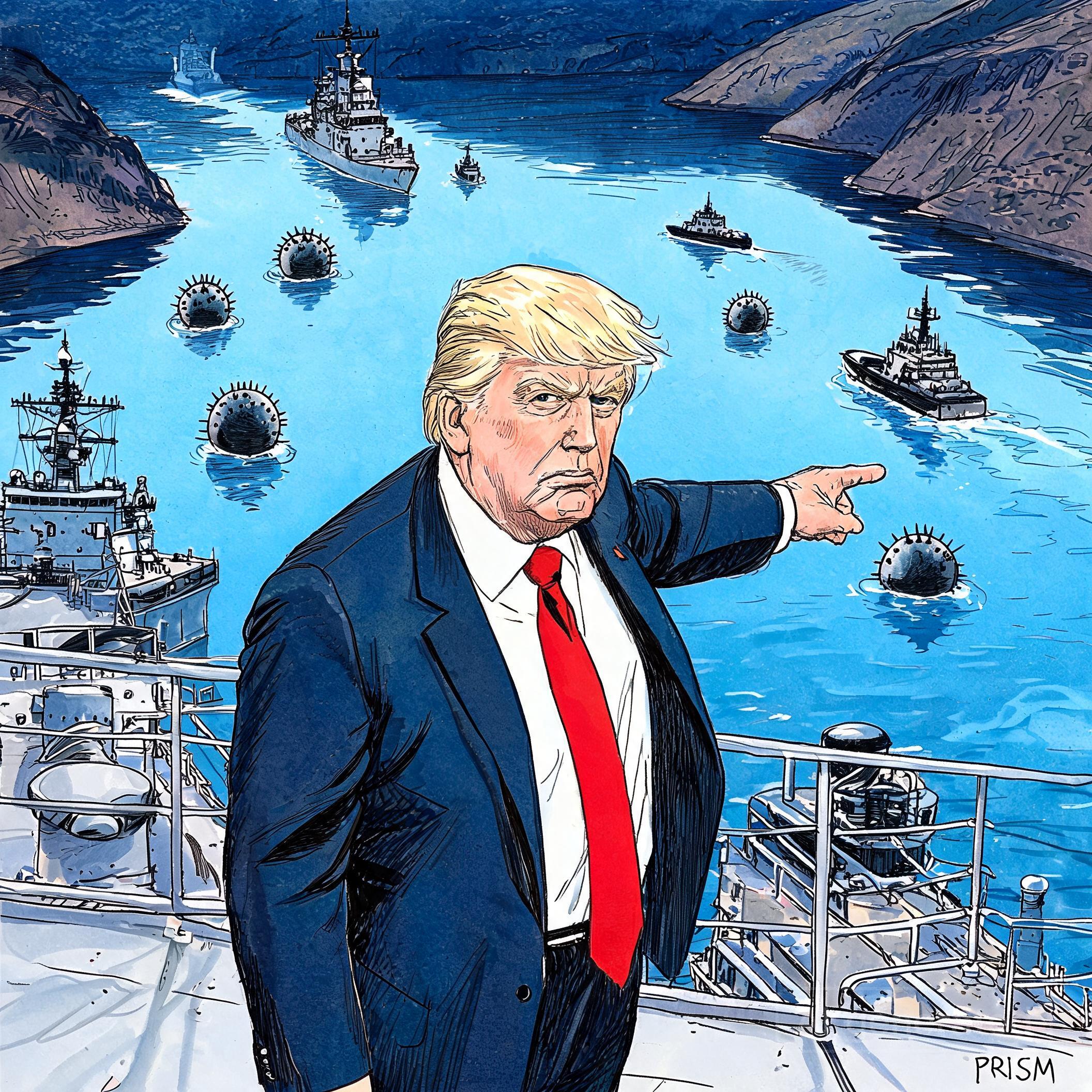 Trump revendique contrôle d'Ormuz, ordonne détruire navires iraniens minant, menace attaque totale