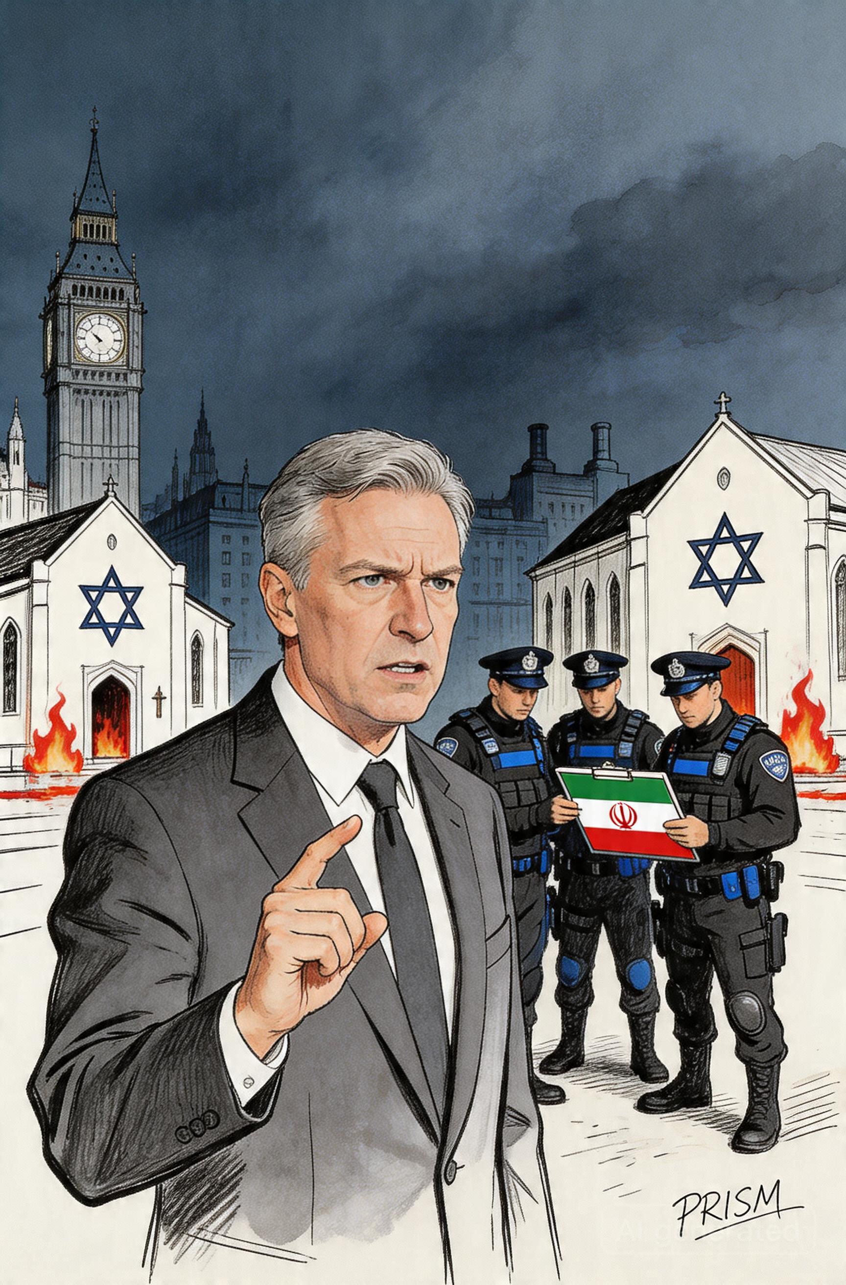 Londres : Keir Starmer condamne des incendies antisémites, l'antiterrorisme étudie la piste iranienne