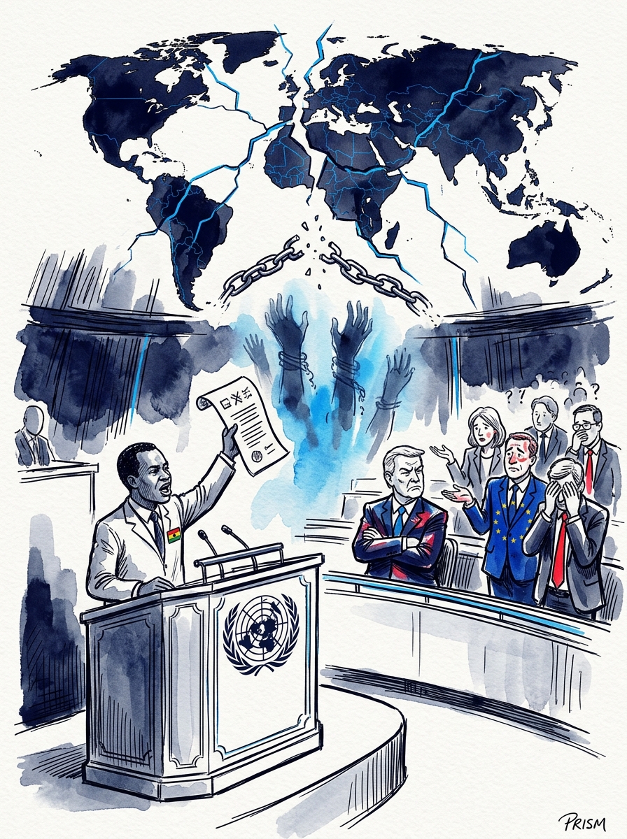 L'ONU proclame la traite négrière plus grave crime contre l'humanité, provoquant une fracture diplomatique mondiale.