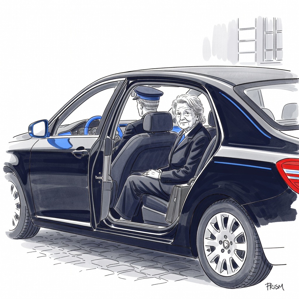 Edith Cresson conserve sa voiture avec chauffeur jusqu'au 1er août 2026 malgré la fin des avantages.
