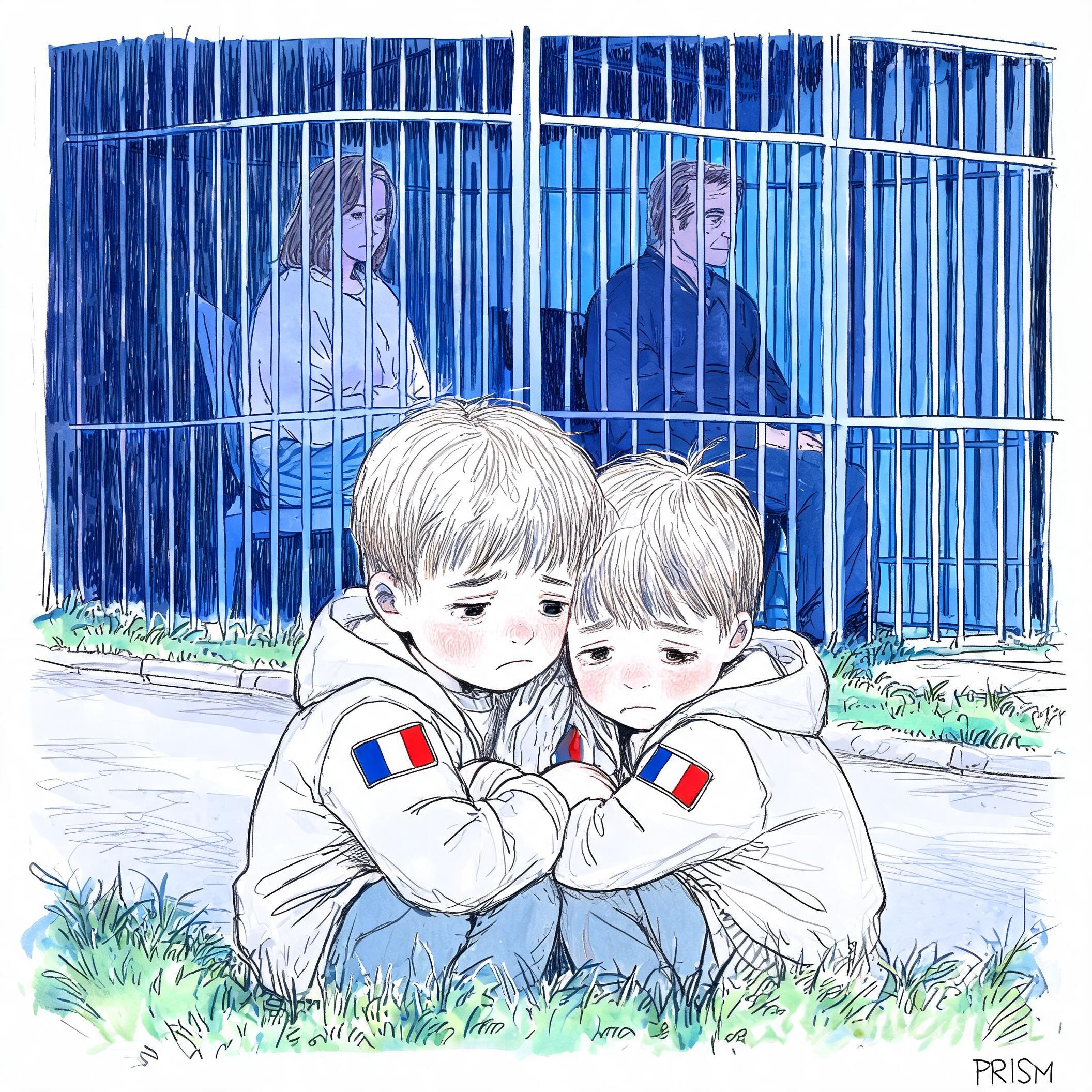 Mother and companion placed in pre-trial detention; abandoned children repatriated to France.