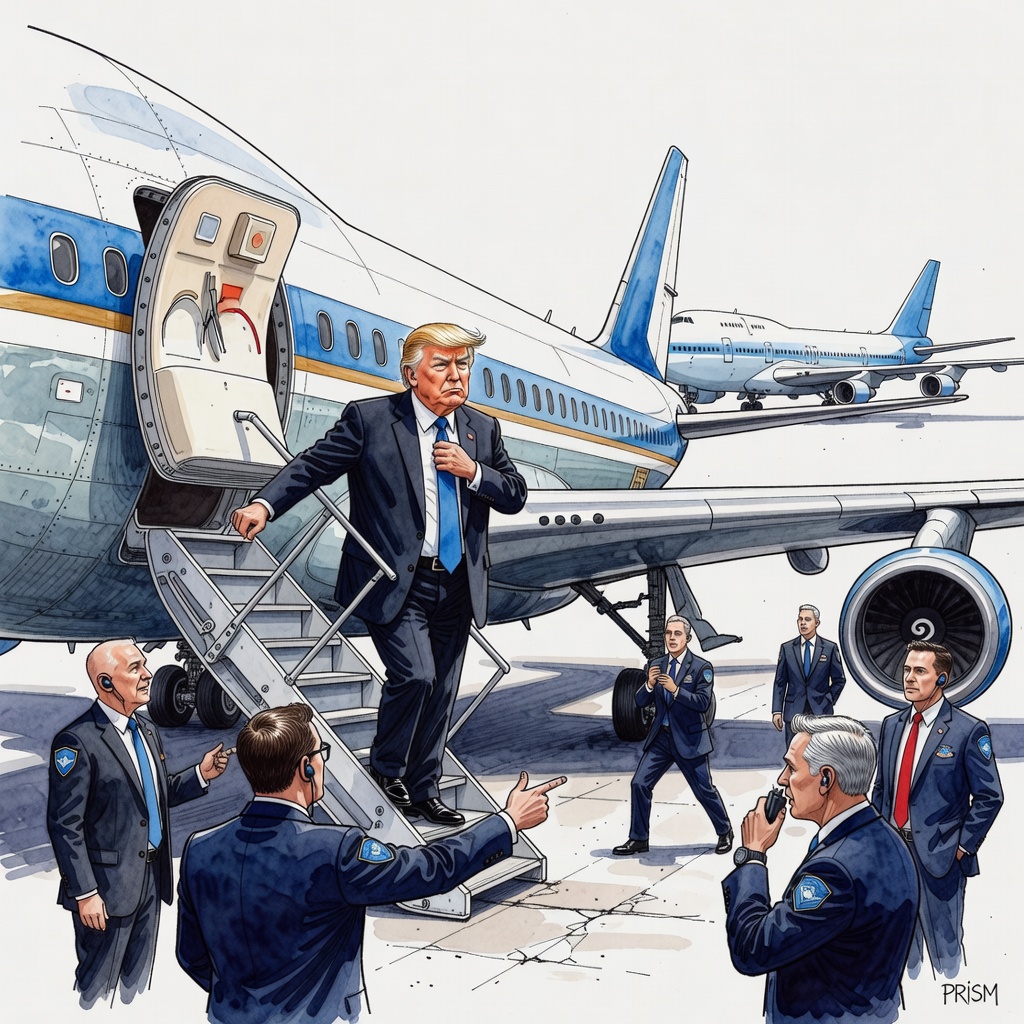 Donald Trump quitte la Turquie dans un ancien Air Force One, l'avion qatari étant dangereux.