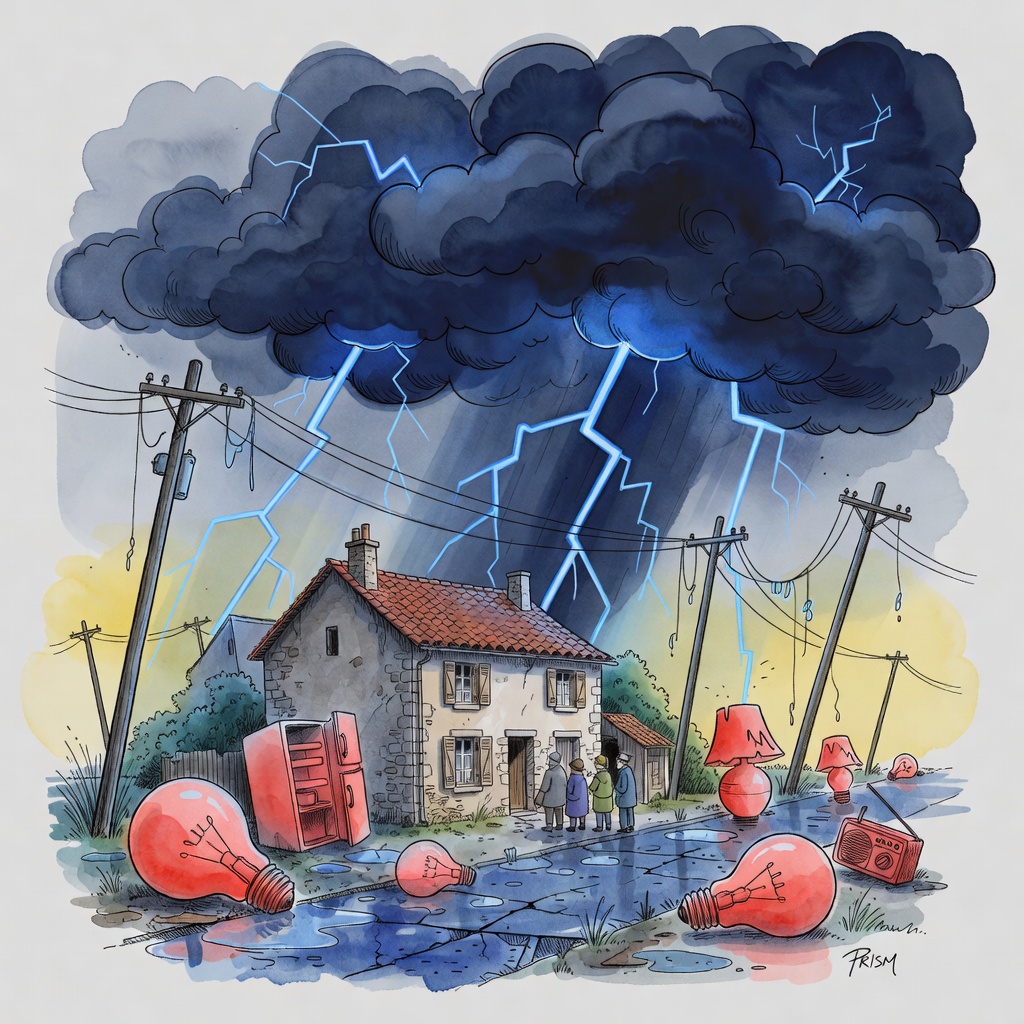 Des orages violents privent 20 000 foyers du Sud-Ouest d'électricité samedi matin.